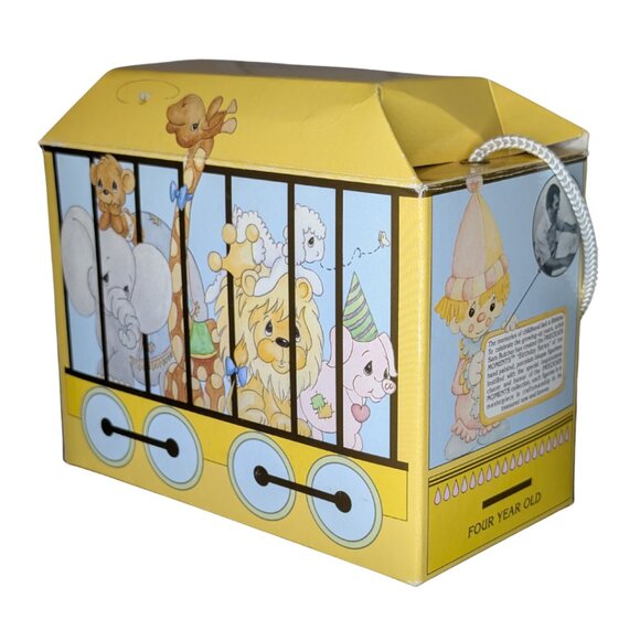 3 for $20 Precious Moments Elephant 4th Birthday Train Car 1985 w Original Box - Picture 3 of 5